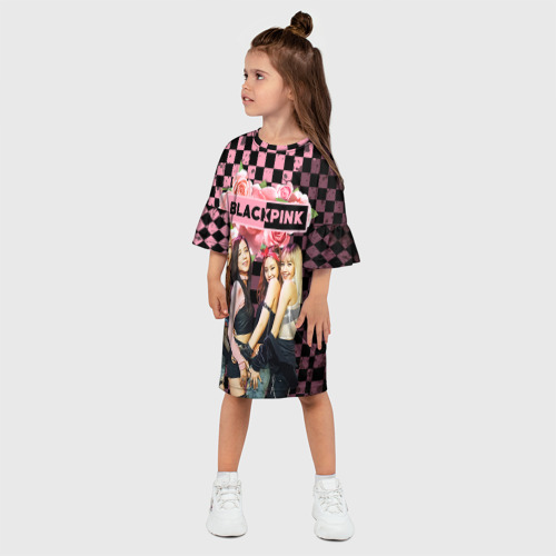 Детское платье 3D с принтом Blackpink - girls, фото на моделе #1