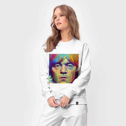 Женский костюм хлопок Brian Jones Digital Portret, цвет белый - фото 5