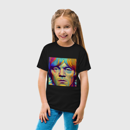 Детская футболка хлопок с принтом Brian Jones Digital Portret, вид сбоку #3