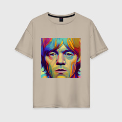 Женская футболка хлопок Oversize Brian Jones Digital Portret