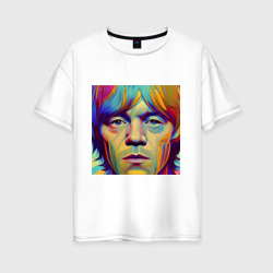 Brian Jones Digital Portret – Женская футболка хлопок Oversize с принтом купить со скидкой в -16%