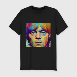 Мужская футболка хлопок Slim Brian Jones Digital Portret