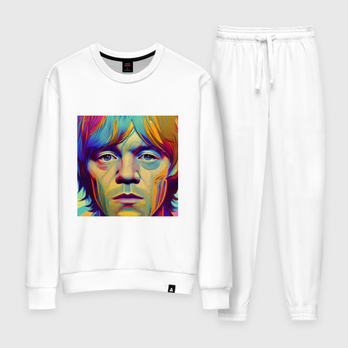 Женский костюм хлопок Brian Jones Digital Portret, цвет белый