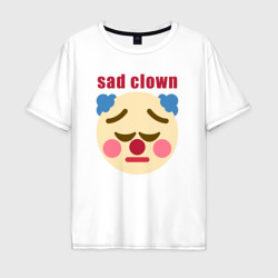 Мужская футболка хлопок Oversize Sad clown