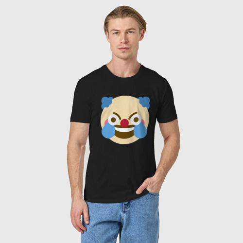 Мужская футболка хлопок Клоунада удалась, цвет черный - фото 3