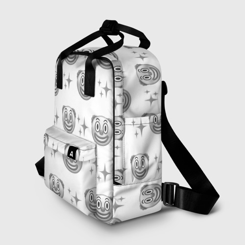 Женский рюкзак 3D с принтом Клоунада чб, фото на моделе #1