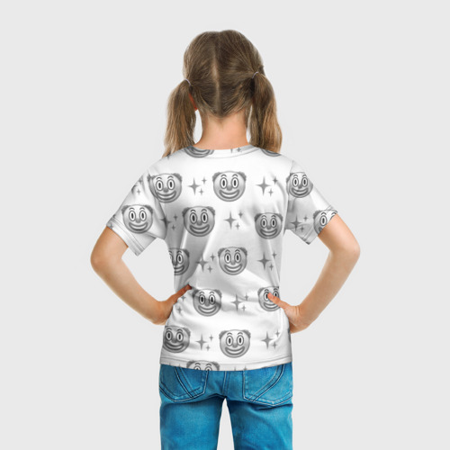 Детская футболка 3D Клоунада чб, цвет 3D печать - фото 6