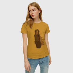 Женская футболка хлопок Гордый конь - фото 2