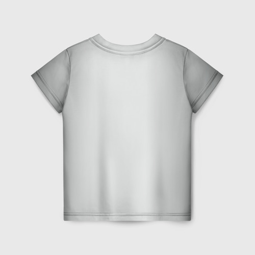 Детская футболка 3D с принтом Взгляд девушки с рамки, вид сзади #1