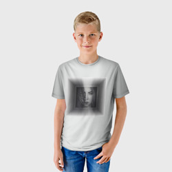 Детская футболка 3D Взгляд девушки с рамки - фото 2