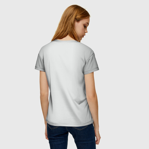 Женская футболка 3D Взгляд девушки с рамки, цвет 3D печать - фото 4