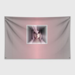Флаг-баннер Девушка с аниме в рамке