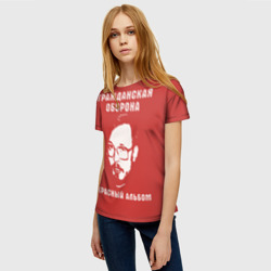 Женская футболка 3D Егор Летов - красный альбом - фото 2