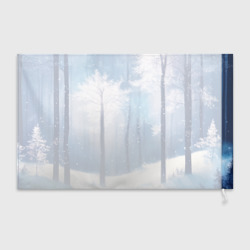 Флаг 3D Снежный лес - фото 2