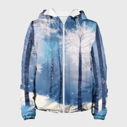 Женская куртка 3D Снежный лес