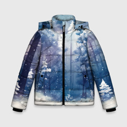 Зимняя куртка для мальчиков 3D Заснеженный лес