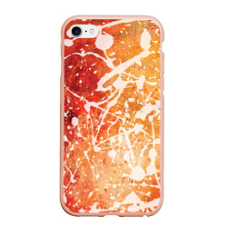 Текстура - White on orange – Чехол для iPhone 6Plus/6S Plus матовый с принтом купить