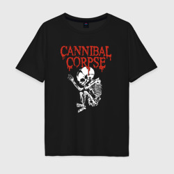 Мужская футболка хлопок Oversize Cannibal Corpse - скелет