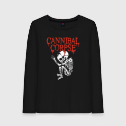 Женский лонгслив хлопок Cannibal Corpse - скелет