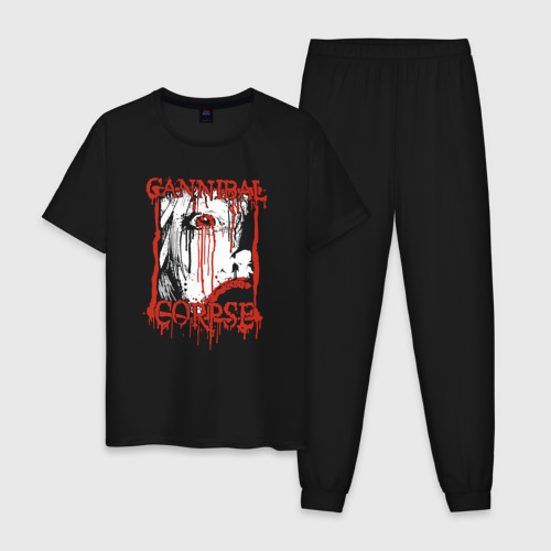 Мужская пижама хлопок Cannibal Corpse - metal, цвет черный