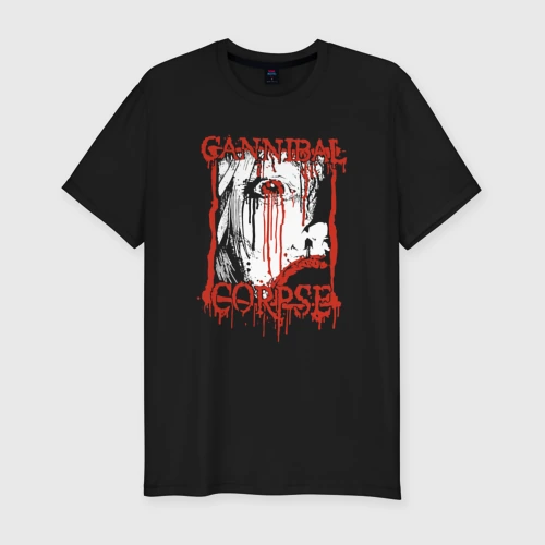 Мужская футболка хлопок Slim Cannibal Corpse - metal