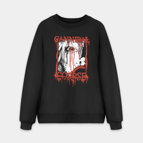 Мужской свитшот oversize без начеса хлопок Cannibal Corpse - metal