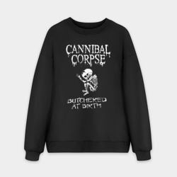 Мужской свитшот oversize без начеса хлопок Cannibal Corpse - butchered at birth