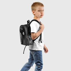 Детский рюкзак 3D DanMachi glitch на темном фоне: надпись, символ - фото 2