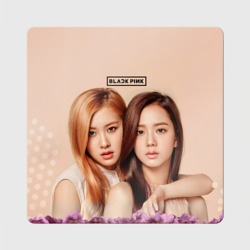 Магнит виниловый Квадрат Blackpink Jisoo and Rose