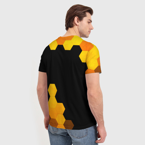 Мужская футболка 3D Chrysler - gold gradient: надпись, символ, цвет 3D печать - фото 4