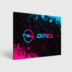 Холст прямоугольный Opel - neon gradient: надпись и символ