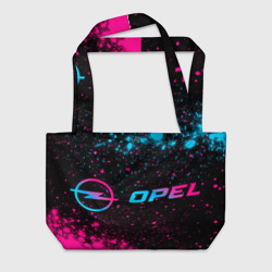 Пляжная сумка 3D Opel - neon gradient: надпись и символ