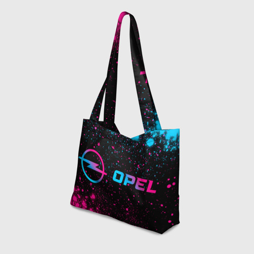Пляжная сумка 3D Opel - neon gradient: надпись и символ - фото 3