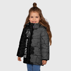 Зимняя куртка для девочек 3D Elden Ring glitch на темном фоне: по-вертикали - фото 2