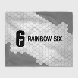 Rainbow Six glitch на светлом фоне: надпись и символ – Плед 3D с принтом купить со скидкой в -14%