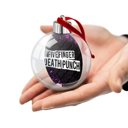 Ёлочный шар Five Finger Death Punch rock Legends: надпись и символ - фото 2