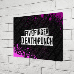 Холст прямоугольный Five Finger Death Punch rock Legends: надпись и символ - фото 2