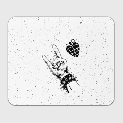 Прямоугольный коврик для мышки Green Day и рок символ