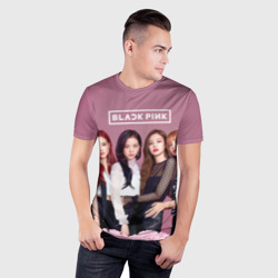 Мужская футболка 3D Slim Blackpink girls - фото 2