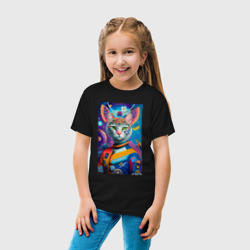 Детская футболка хлопок A space cat from a similar planet - фото 2