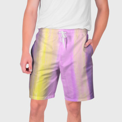 Мужские шорты 3D Акварельный градиент желто - розовый
