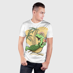 Мужская футболка 3D Slim Черепаха на отдыхе - фото 2