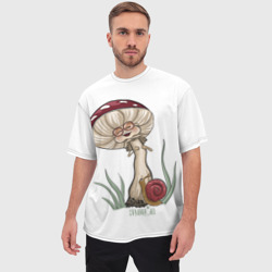 Мужская футболка oversize 3D Хохочущий мухомор - фото 2