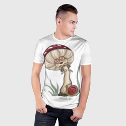 Мужская футболка 3D Slim Хохочущий мухомор - фото 2