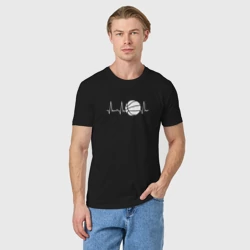 Мужская футболка хлопок Баскетбол в сердце - фото 2