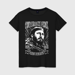 Женская футболка хлопок Comandante Fidel