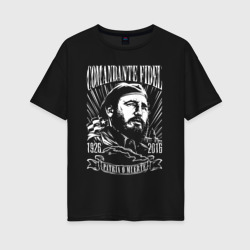 Женская футболка хлопок Oversize Comandante Fidel