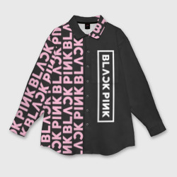 Мужская рубашка oversize 3D Blackpink - надписи