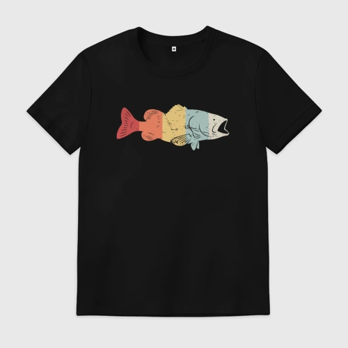 Мужская футболка хлопок Color fish