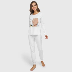 Женская пижама с лонгсливом хлопок Saitama - Okey - фото 2